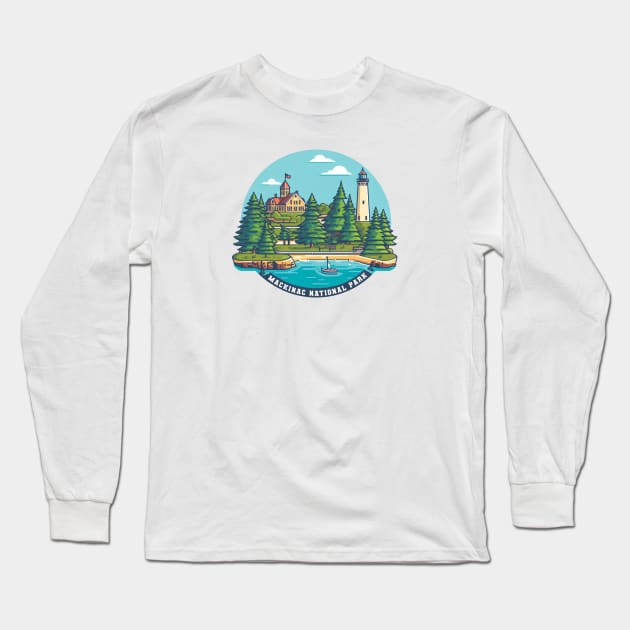 Mackinac National Park Long Sleeve T-Shirt by Americansports